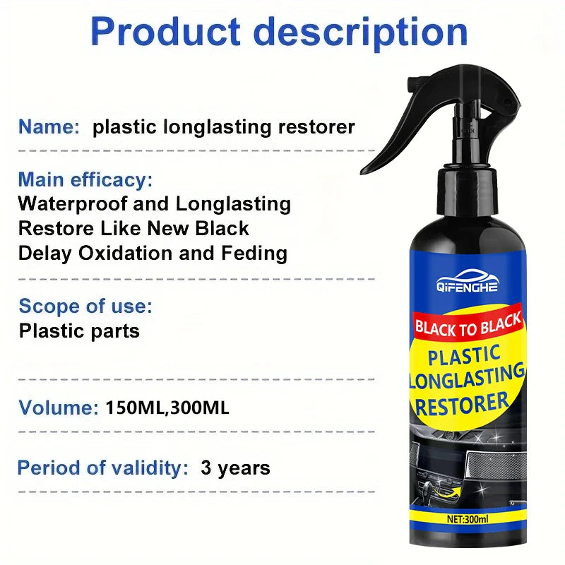 Car Plastic Restorer – Rubber & Exterior Trim Care Agent