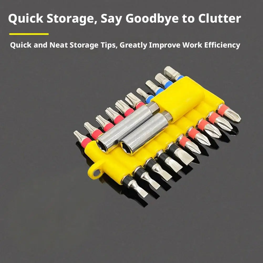 22-Hole Screwdriver Bit Holder & Hex Drill Bit Organizer
