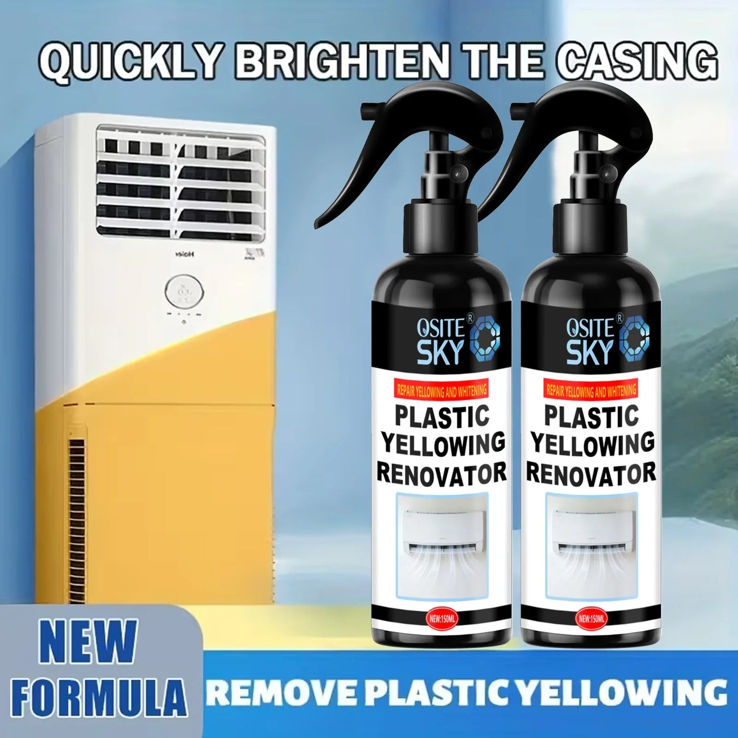 Plastic Yellowing Remover Spray – Headlights, AC & Surfaces