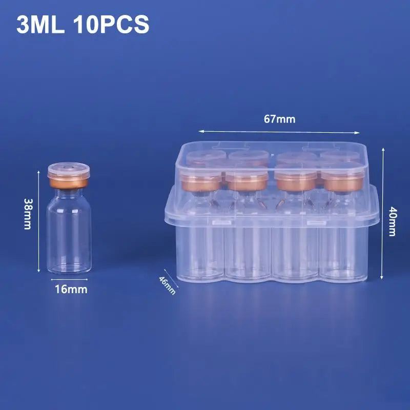 5-Pack Stackable Microtube Vial Storage Box | 3–10mL Clear