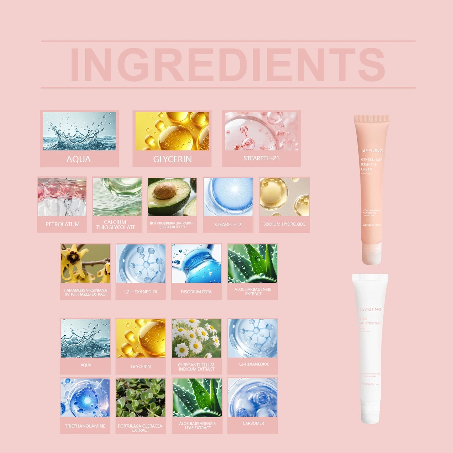 2-in-1 Facial Hair Removal Kit with Aloe Vera Soothing Gel