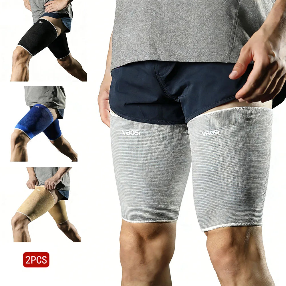 2PC thigh Compression Sleeve for Women Men, outdoor sports compression thigh brace for runners Peaceful Pleasures Health and Wellness