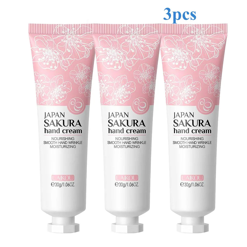 1/2/3pcs 30g Japan Sakura Hand Cream Moisturizing Anti-chapping Repair Soften Skin Hand Cream Winter Nourishing Skin Care Peaceful Pleasures Health and Wellness 3pcs