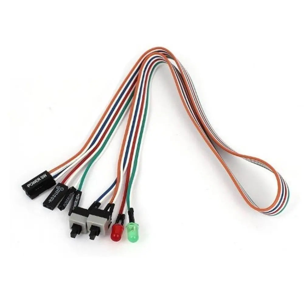 Durable PC Desktop Computer Case Power on Computer Cables Switch Cable Reset Connectors Peaceful Pleasures Health and Wellness