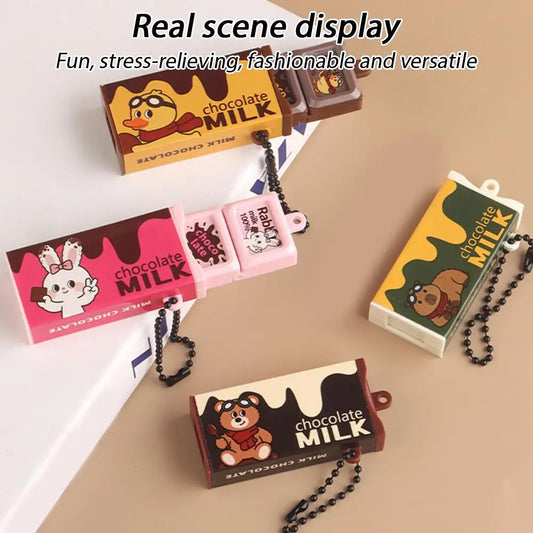 Chocolate Fidget Toy Keychain – Stress Relief Sensory Snap Toy Fidget Sensory Toy Oasis Select