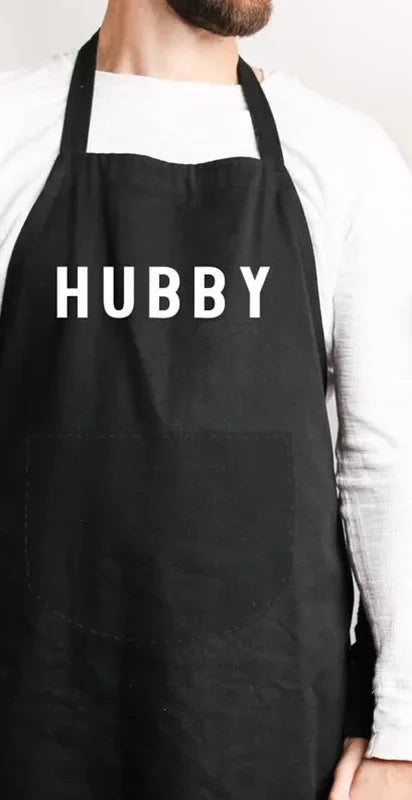 Wifey Hubby Apron Set | Newlywed Wedding Gift for Couples Couples Kitchen Apron Peaceful Pleasures Health and Wellness hubby