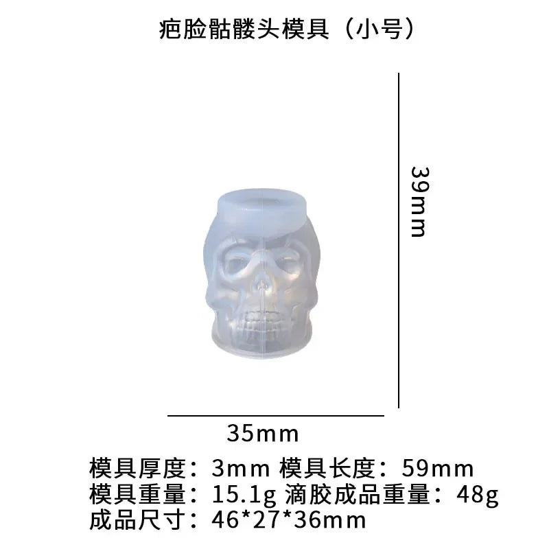 Halloween Scarface Skull Silicone Mold Multipurpose DIY Handmade