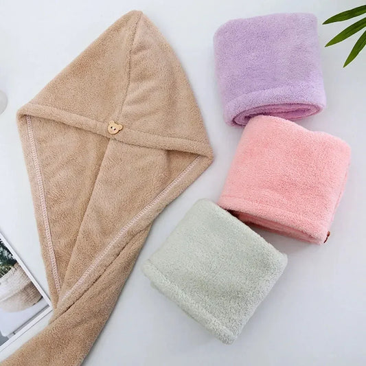 Microfiber Hair Drying Cap – Super Absorbent Quick-Dry Towel Hat Hair Drying Cap Peaceful Pleasures Health and Wellness