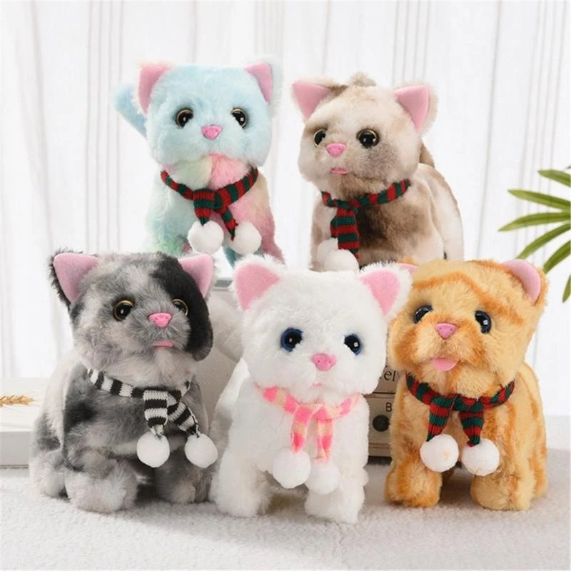 Musical Walking Meowing Cat Plush Toy – Kids Gift