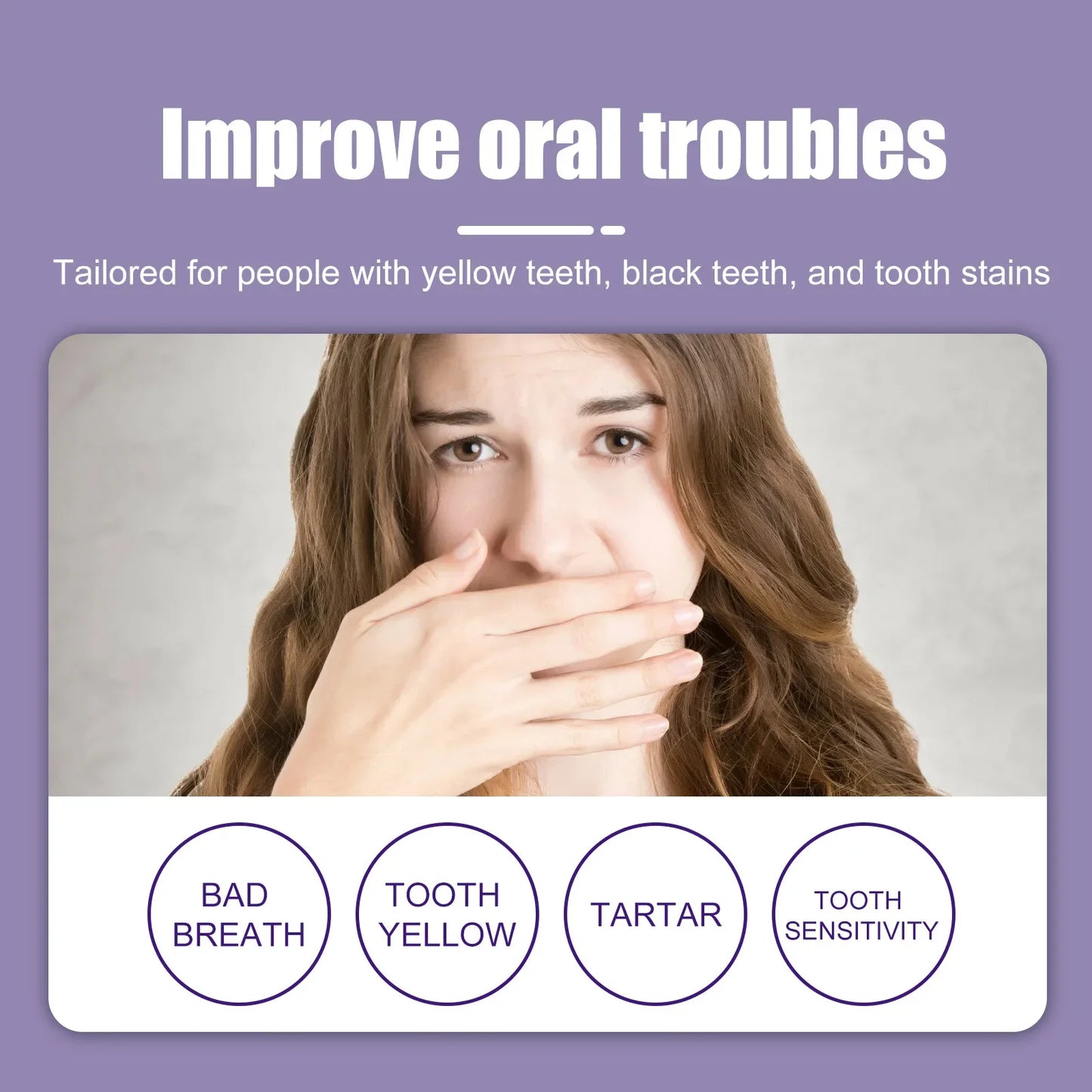 Jaysuing V34 Purple Toothpaste | Color Correcting Teeth Whitener