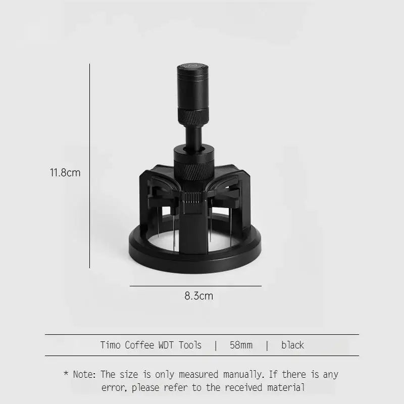 Adjustable Even Coffee Stirring Distribution Tools Rotatable Espresso Hand Tampers for Barista 51/54/58mm black Peaceful Pleasures Health and Wellness 58mm black