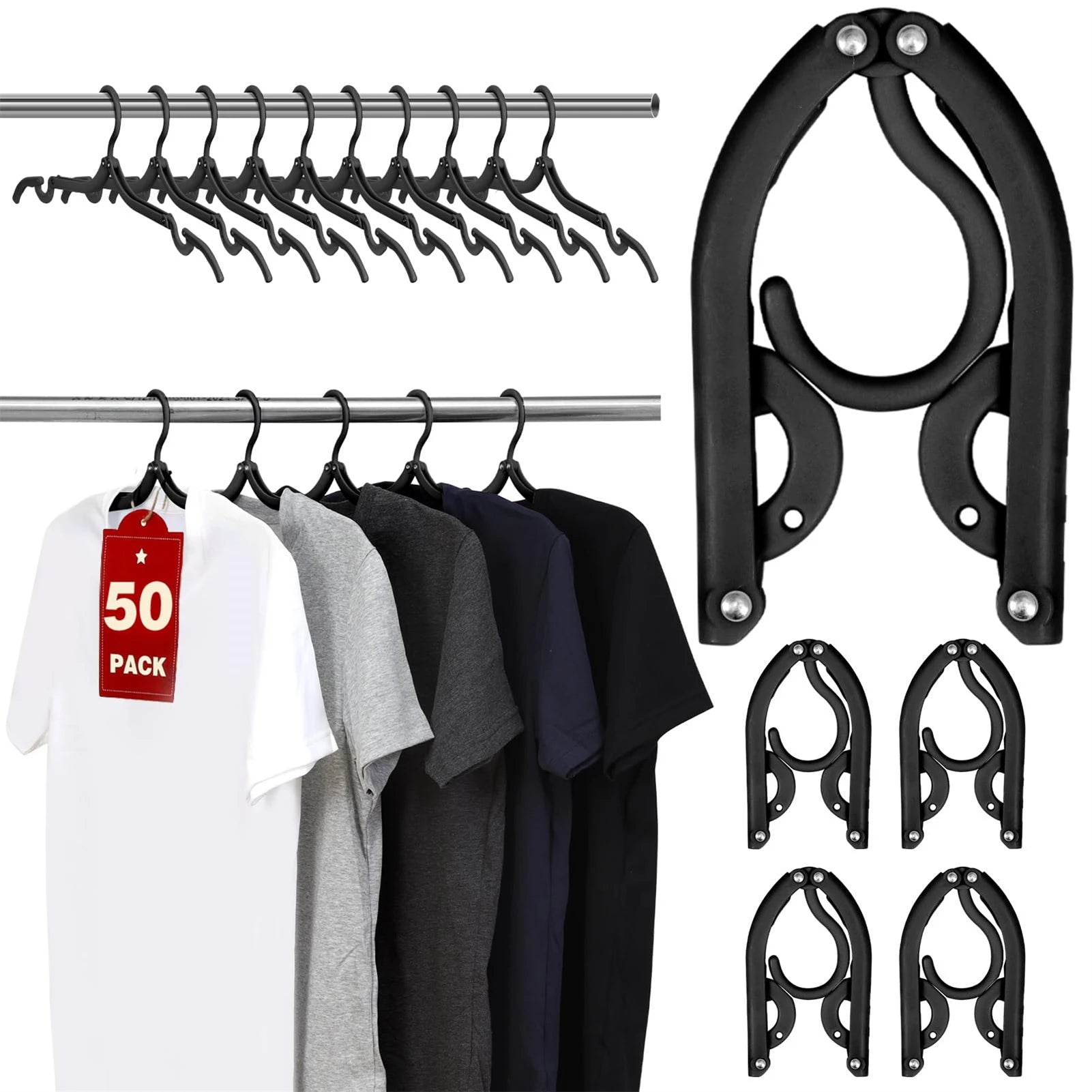 10pcs Portable Travel Hangers Outdoor Camping Hangers Clothes Hangers for Hanging Shirts T-Shirts Blouses Peaceful Pleasures Health and Wellness 10Pcs