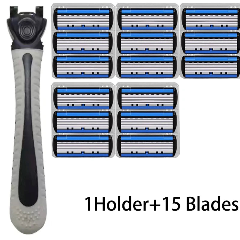 6-Layer Double Edge Safety Razor – Stainless Steel Manual Shaver