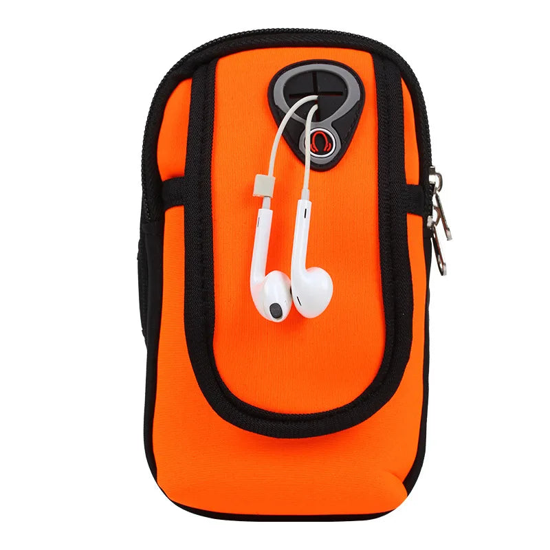Sports Bag For Mobile Phone Armband For Jogging Iphone 15 Pro Max Case Sleeve Bags Running Accessories Comfortable Waterproof Peaceful Pleasures Health and Wellness Orange(6 inch)