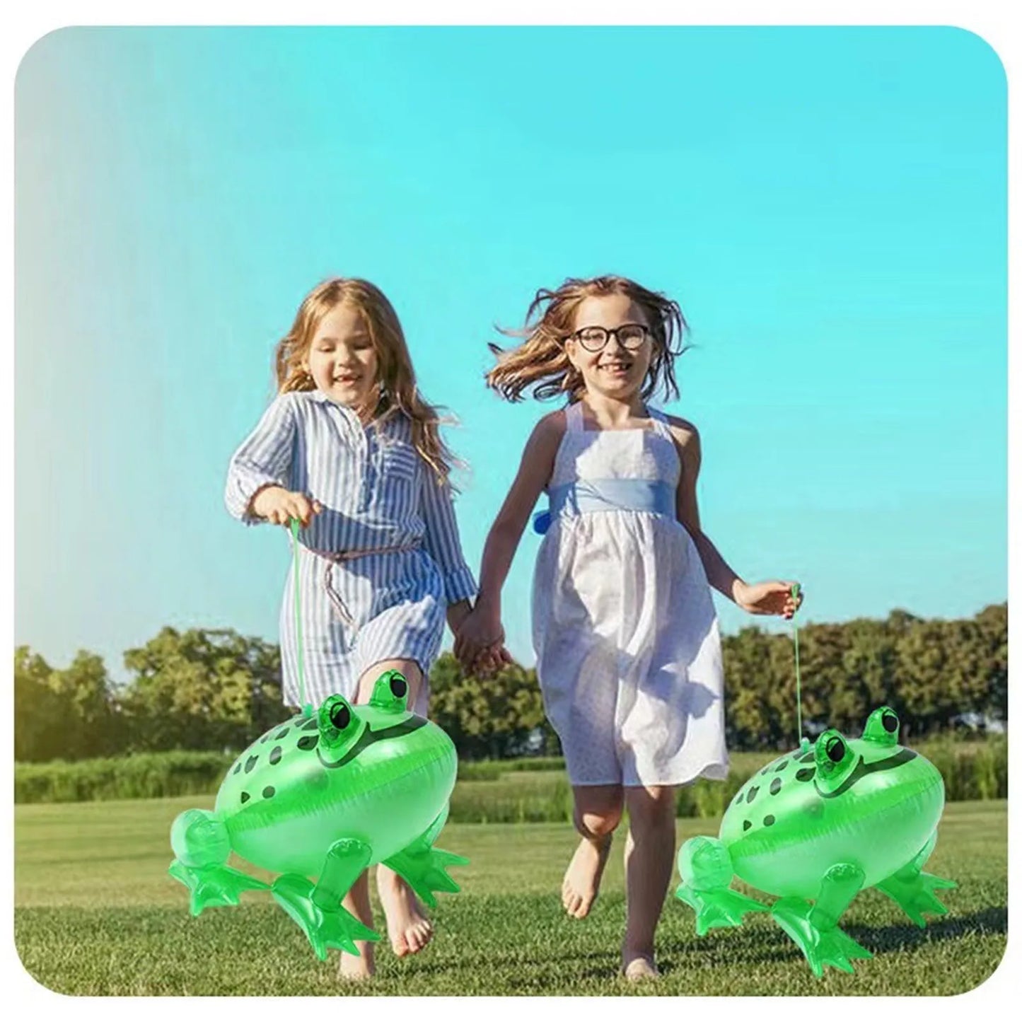 Glowing Inflatable Frog Balloon – Kids Party Decoration Toy