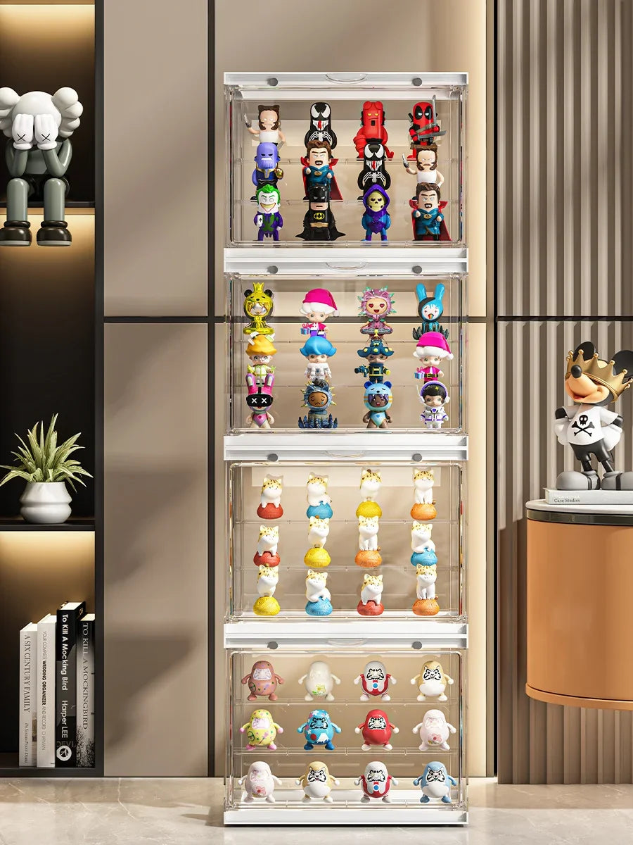30x17x23cm Acrylic Blind Showcase Action Figures Storage Box Dolls Display Dust-proof Model Art-crafts Toys Storage Organizer Peaceful Pleasures Health and Wellness