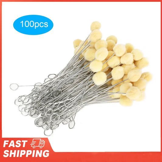 Leather Wool Daubers Oily Dye Ball Brush Metal Handle DIY Handmade Peaceful Pleasures Health and Wellness
