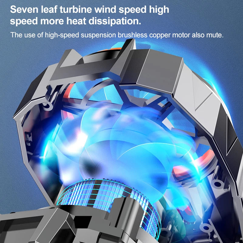 Mobile Phone Cooler Phone Gaming Rechargeable Portable Fan For Phone Cooler For Games Cooler Black Shark Cellphone Accessories Peaceful Pleasures Health and Wellness