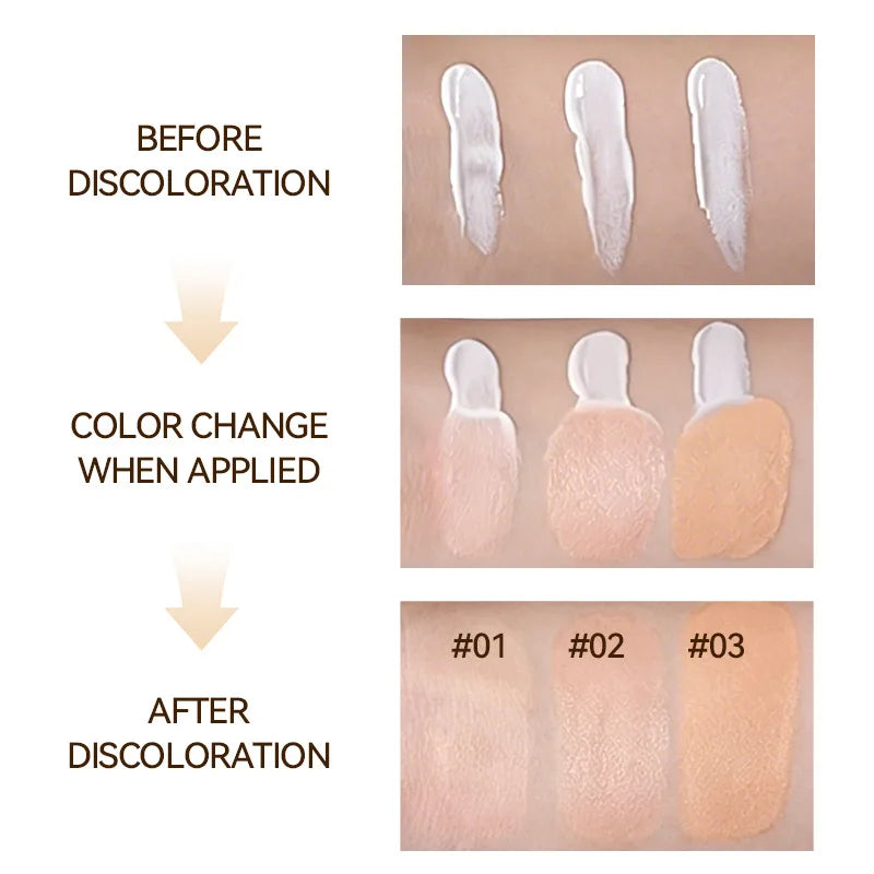 Color Changing Sunscreen Foundation with SPF50+ Protection Peaceful Pleasures Health and Wellness