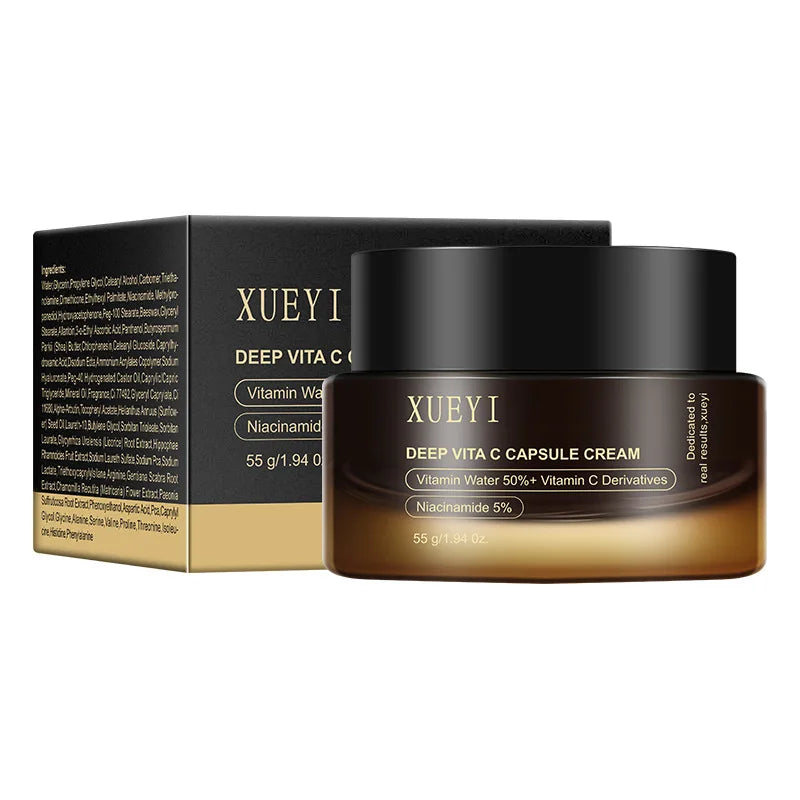 Vc Capsule Collagen Cream Brand Deep Moisturizing Hydration Firming Brightening Delicate Facial Skin Gentle Cream Peaceful Pleasures Health and Wellness 01 55g