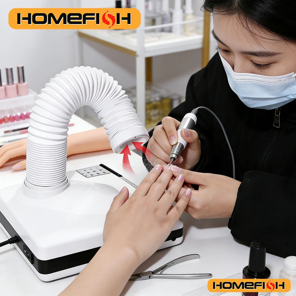 60W Nail Dust Collector Machine | Salon Nail Vacuum Cleaner