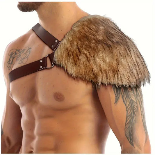 Medieval Viking Belt Renaissance Knight Accessories Fur Shoulder Peaceful Pleasures Health and Wellness Style A 1PCS 190cm
