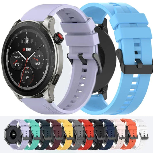 20mm 22mm Silicone Watch Strap for Amazfit Garmin Samsung