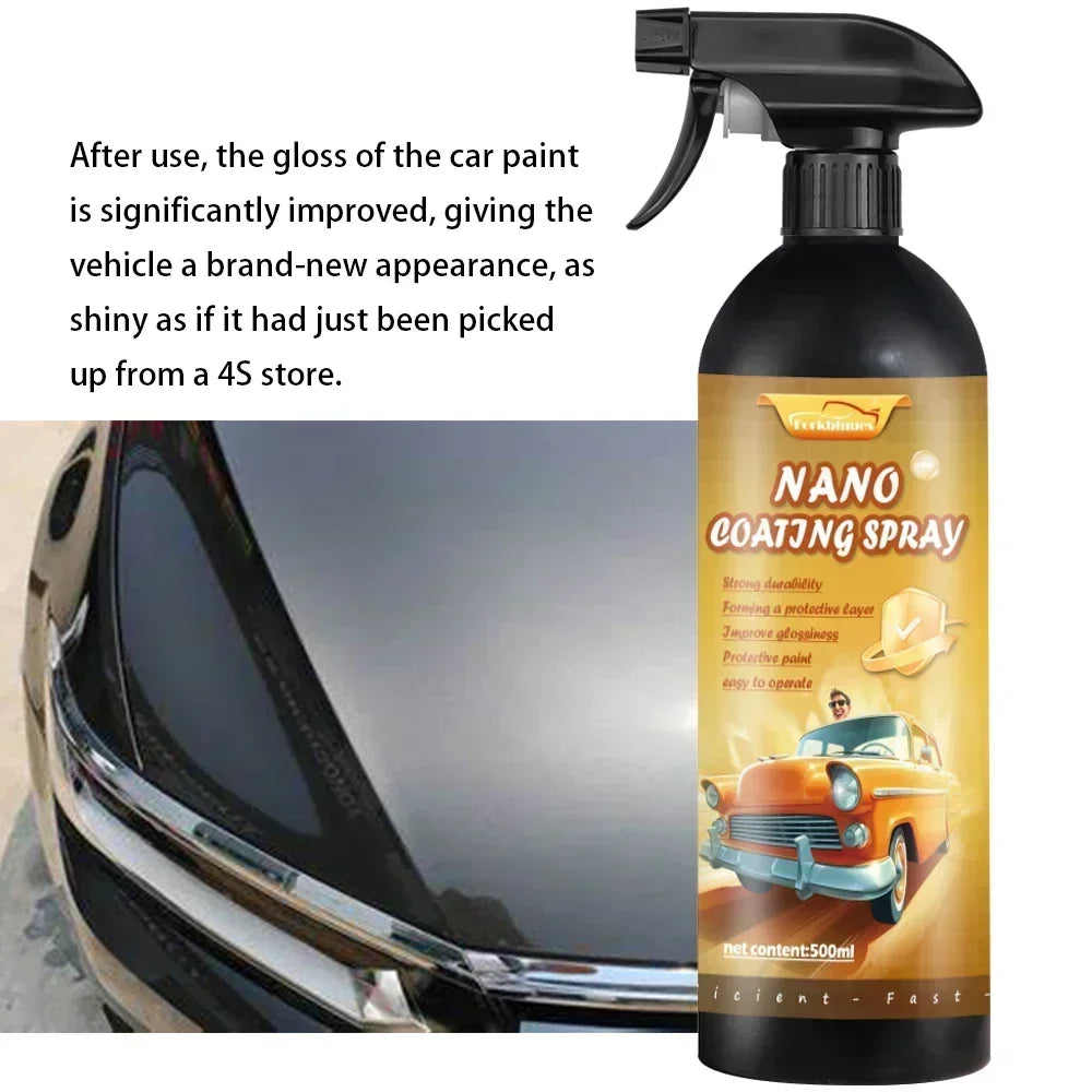 Ceramic Car Coating 500ML 9H Nano Liquid Glass Plated Crystal Hydrophobic Waterproof Polishing Paint Hardness Car Polish Wax Peaceful Pleasures Health and Wellness