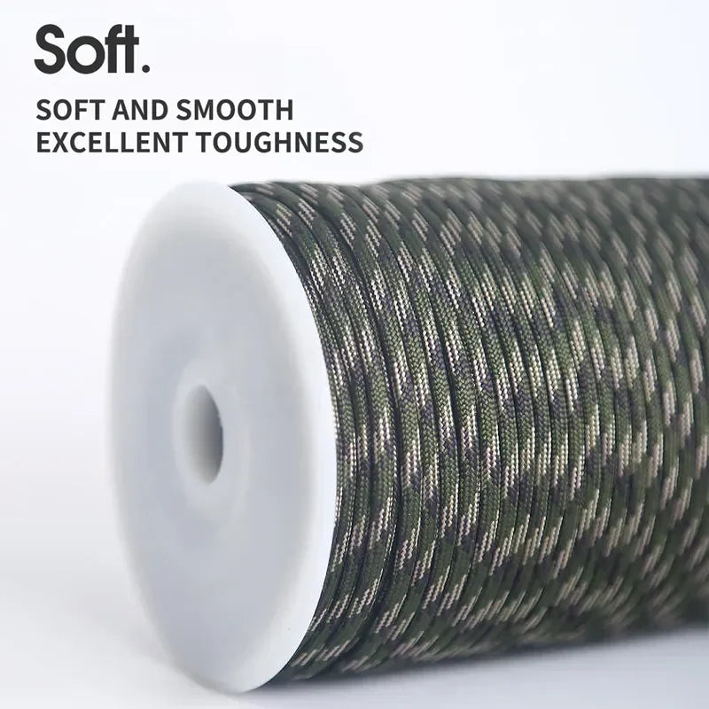 7 Cores 550 Paracord Cord 5 8 16 31 M Dia.4mm For Outdoor Camping Survival Lanyard Parachute Rope Hiking Tent Accessories Peaceful Pleasures Health and Wellness