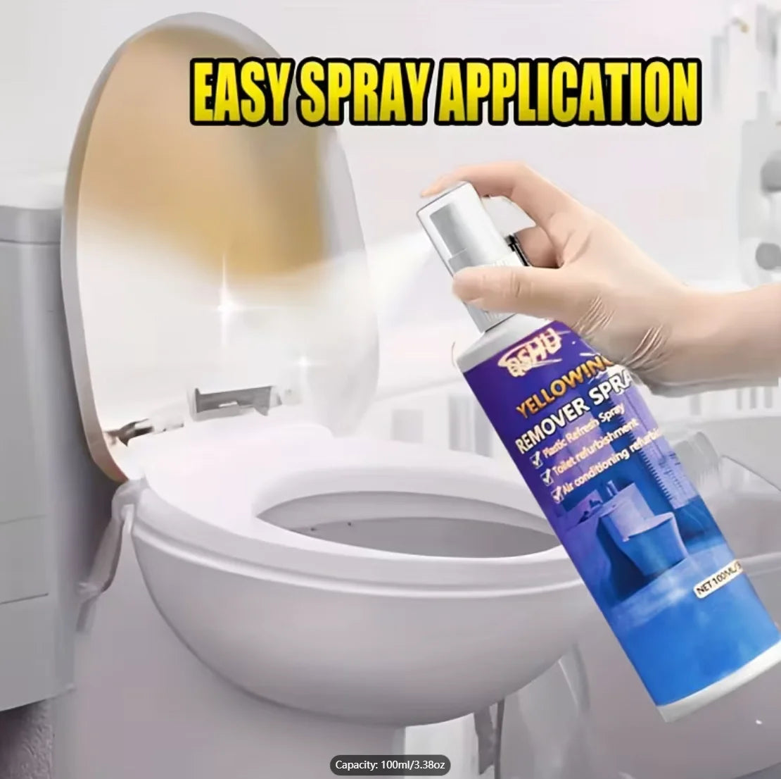 Plastic Yellowing Remover Spray 100ml – Restores White Surfaces