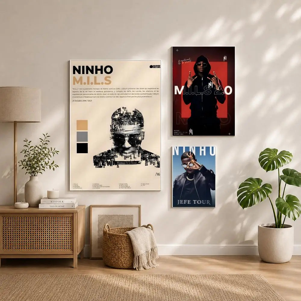 Rapper N-NinhoS HD Self-Adhesive Waterproof Wall Art Poster Wall Art Poster Peaceful Pleasures Health and Wellness