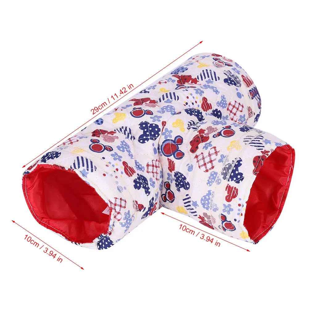 Pet Hamster Tunnel Exercise Tube Nylon Inner Lining Bright Color Fabric Cloth for Guinea Pig Rabbit Ferret Hamster Peaceful Pleasures Health and Wellness