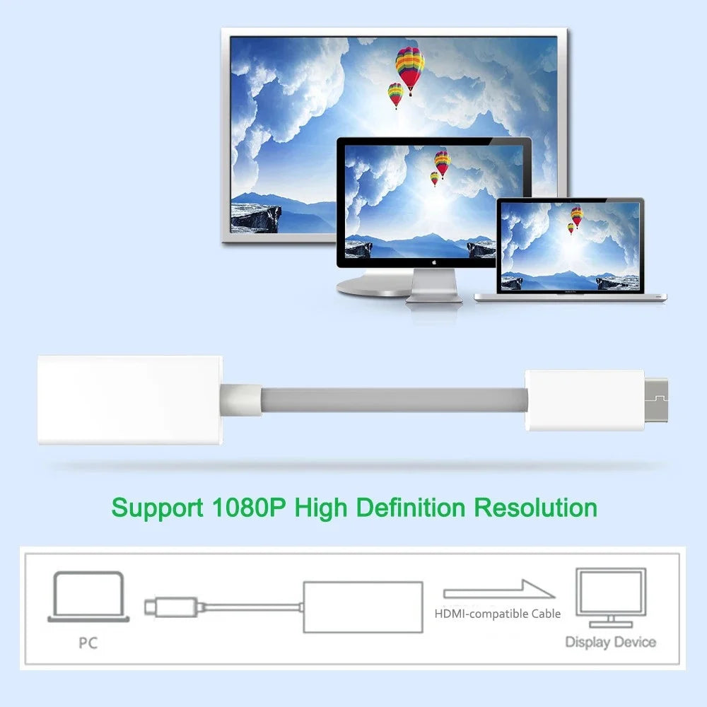Mini DisplayPort to HDMI Adapter 4K | MacBook, Surface & PC