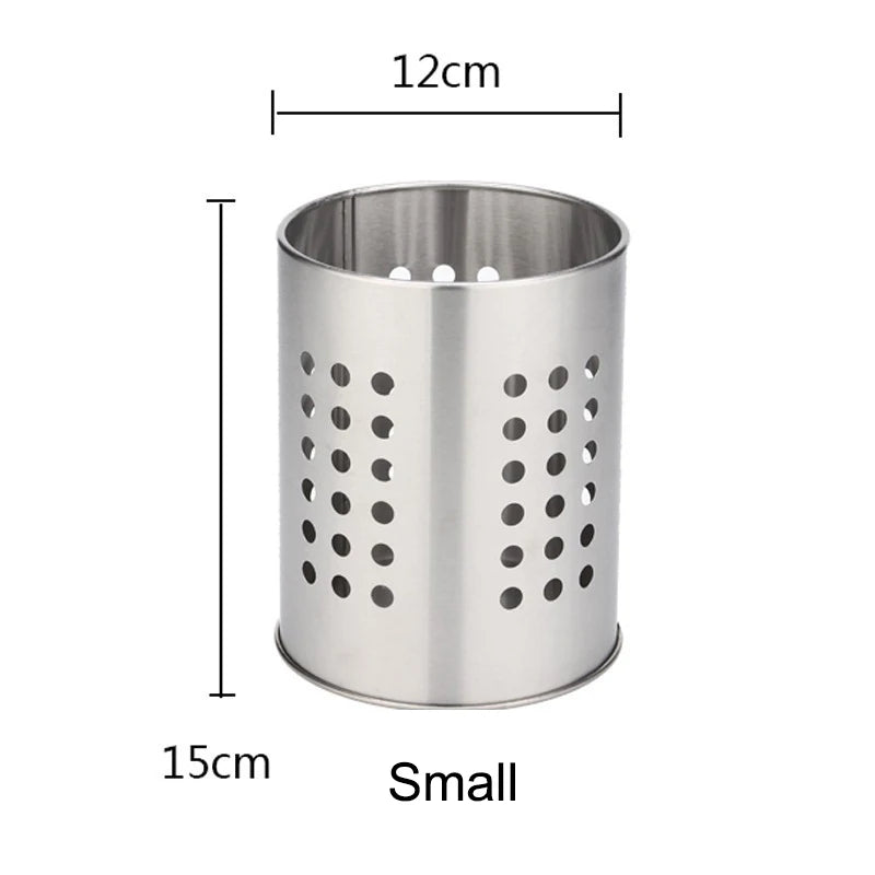 Stainless Steel Chopstick Holder & Utensil Caddy with Drain Holes