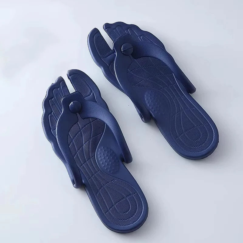 JPNTKY Foldable Flip Flops | Non-Slip Beach & Indoor Slides
