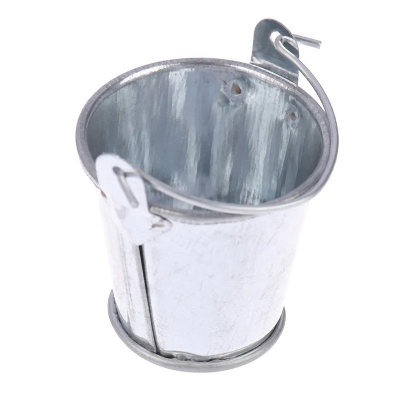 Mini Metal Tin Bucket Dollhouse Miniature Décor | 1:12 Scale