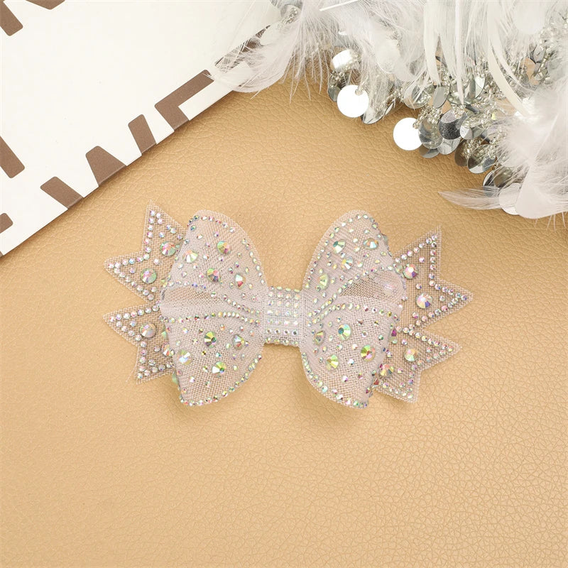 Shoe Clip Flower Bow DIY Detachable Shoe Accessories for Heels Flats French Style Diamante Decor for Hat Hair Band Dress Peaceful Pleasures Health and Wellness White