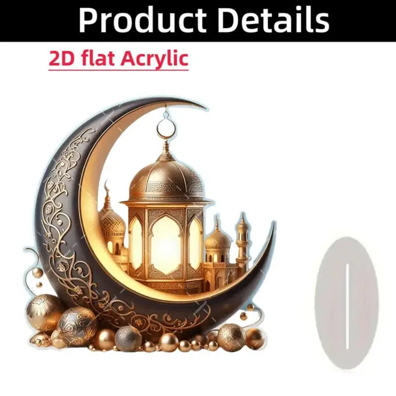 2D Acrylic Arabian Camel & Evil Eye Tree Desk Figurine
