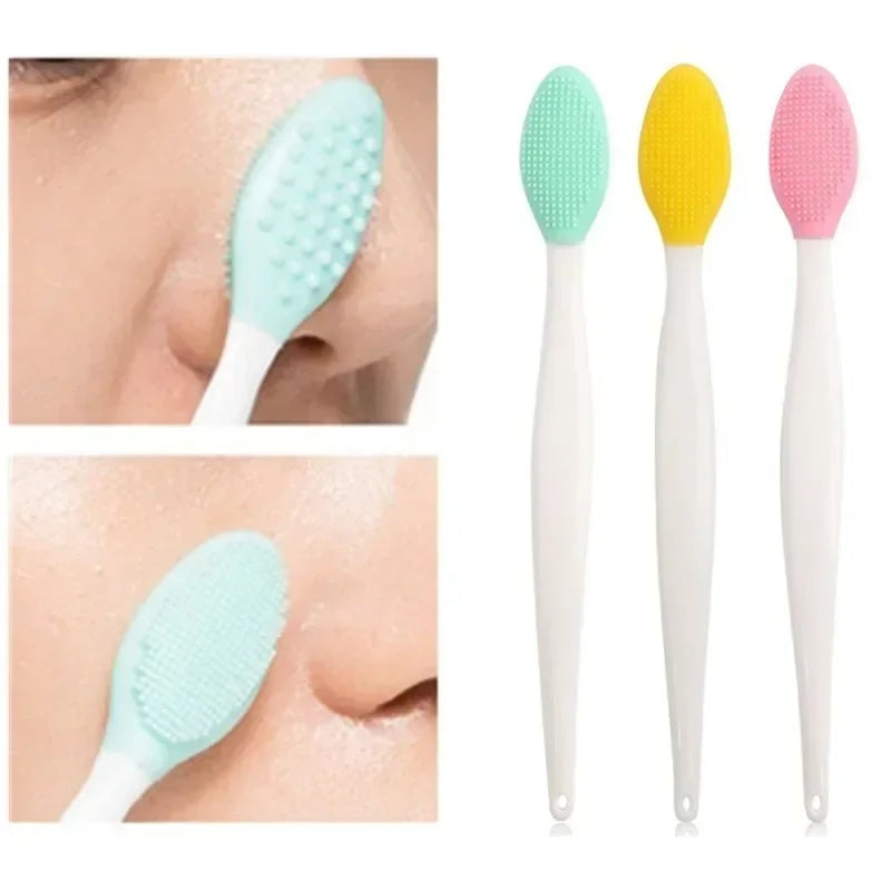 1PC Beauty Skin Care Wash Face Silicone Brush Exfoliating Nose Clean Blackhead Removal Brushes Tools With Replacement Head Peaceful Pleasures Health and Wellness