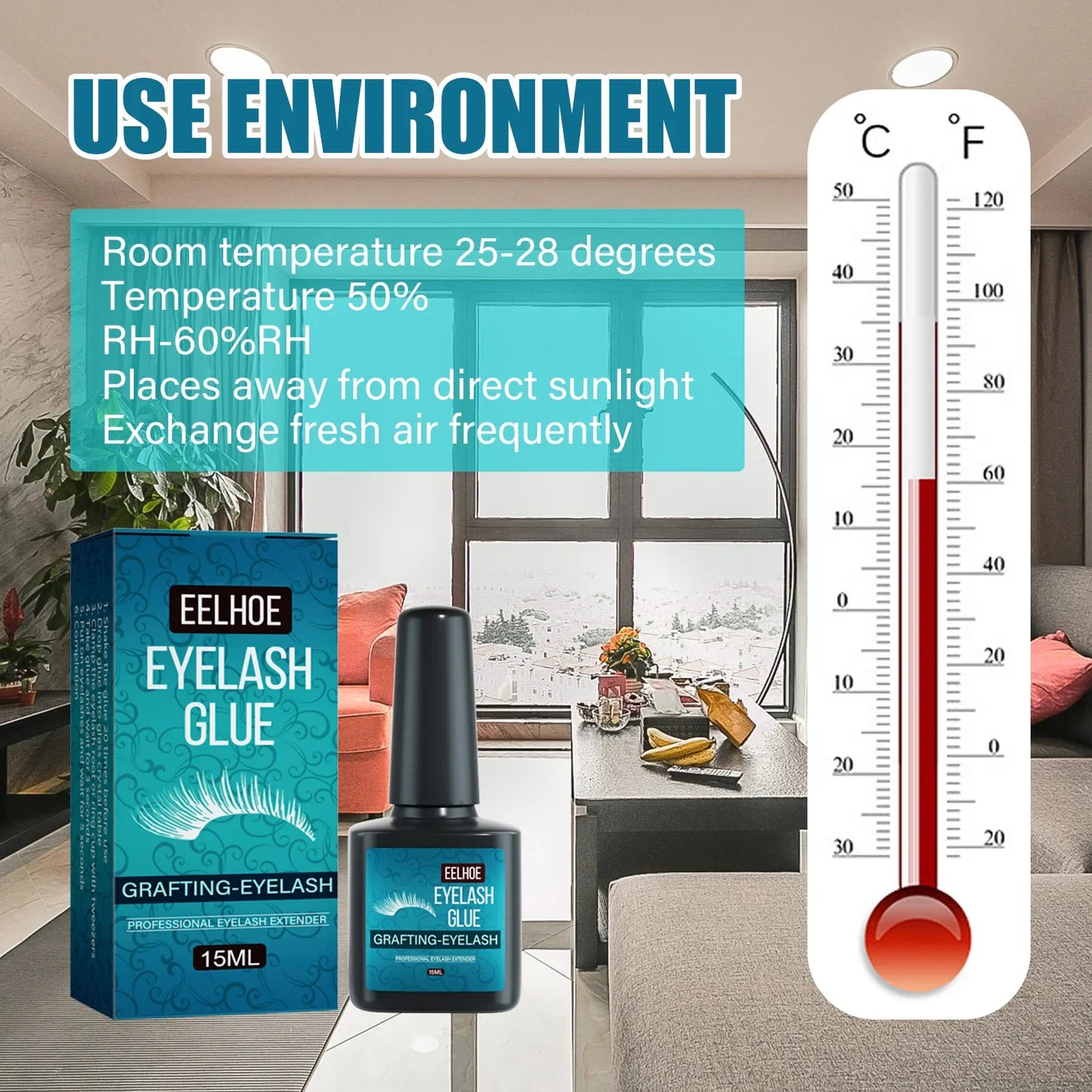 EELHOE Eyelash Glue – Quick Dry, Low Irritation Lash Adhesive