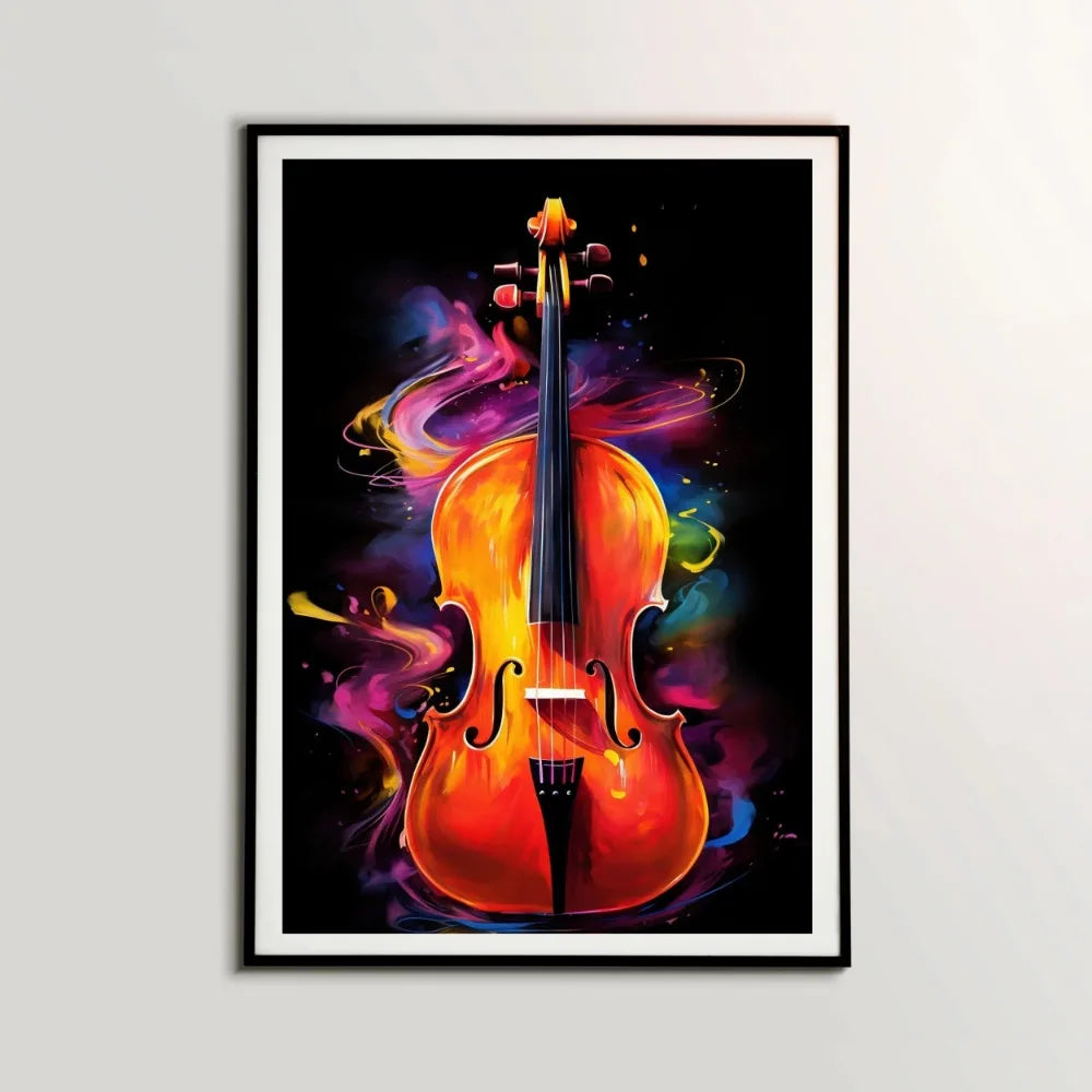 Musical Instruments Canvas Wall Art | Guitar Drum Saxophone Poster