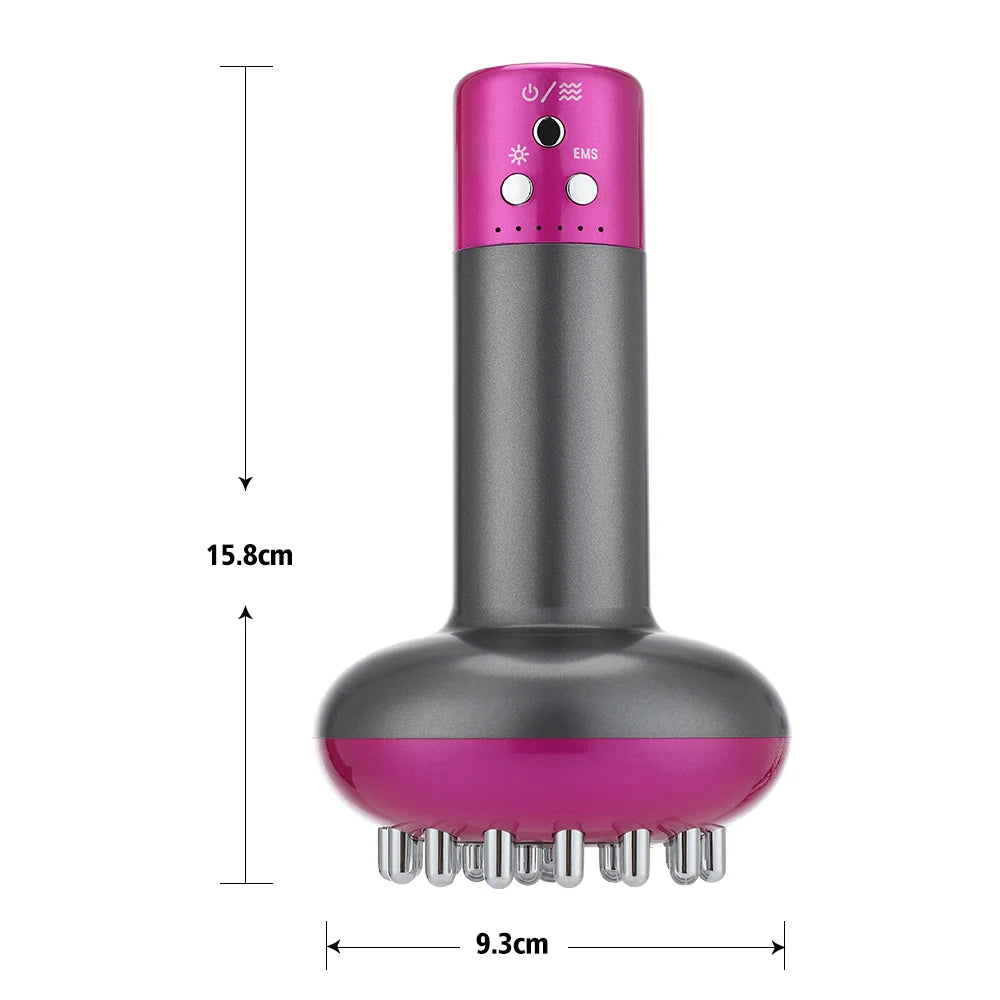 Smart Meridian Brush Abdome Massager Wireless Hot Compress Anti Cellulite Back Dredging Meridian Thermal Moxibustion Slimming Peaceful Pleasures Health and Wellness PURPLE