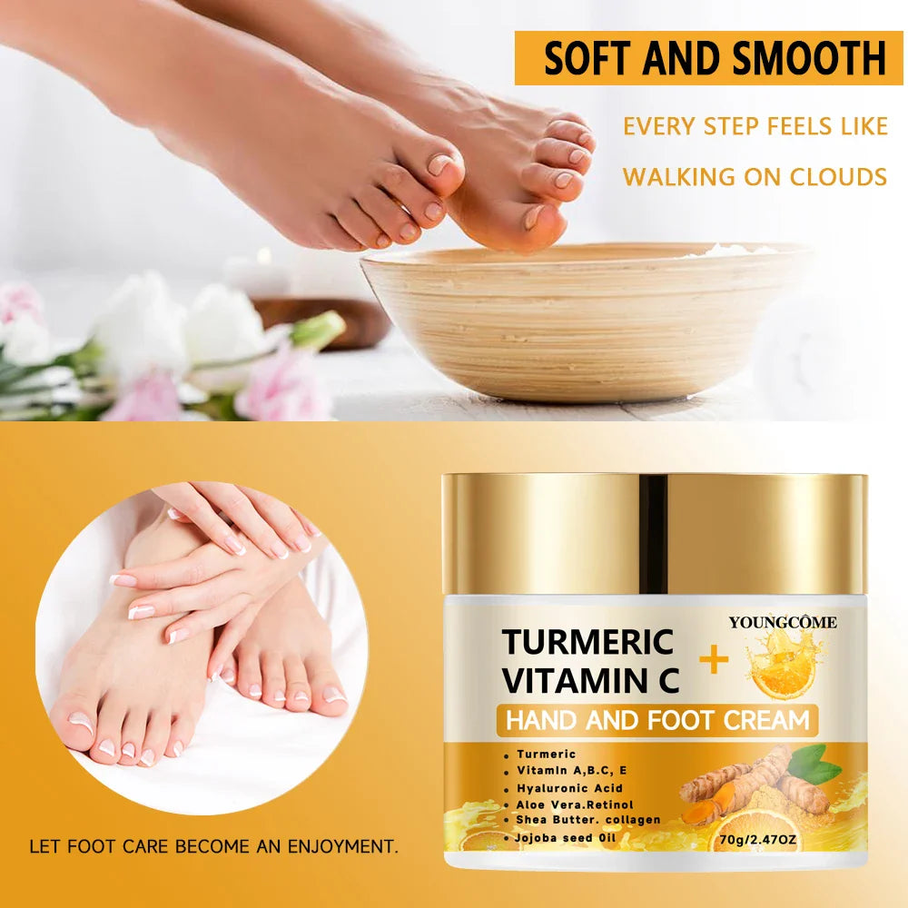Turmeric Hand & Foot Cream – Retinol, Hyaluronic Acid | YOUNGCOME