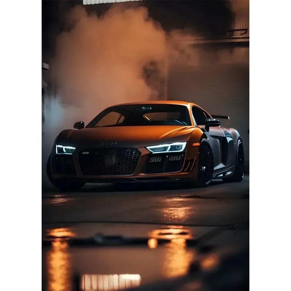 Nordic Supercar Canvas Wall Art | Racing Poster for Garage & Home Canvas Wall Art Peaceful Pleasures Health and Wellness 13 50x70cm Unframed