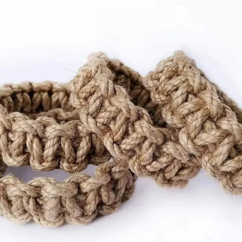 Handwoven Jute Curtain Tiebacks | Boho Farmhouse Drapery Holders