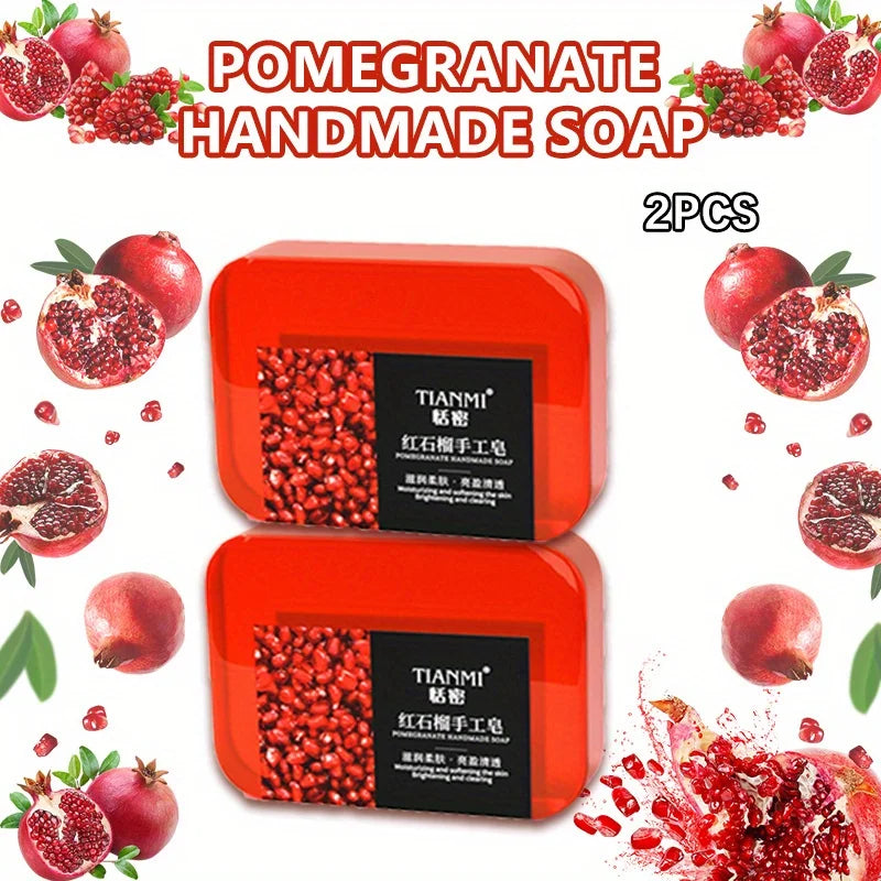 2-Pack Pomegranate Handmade Soap – Cleansing & Moisturizing