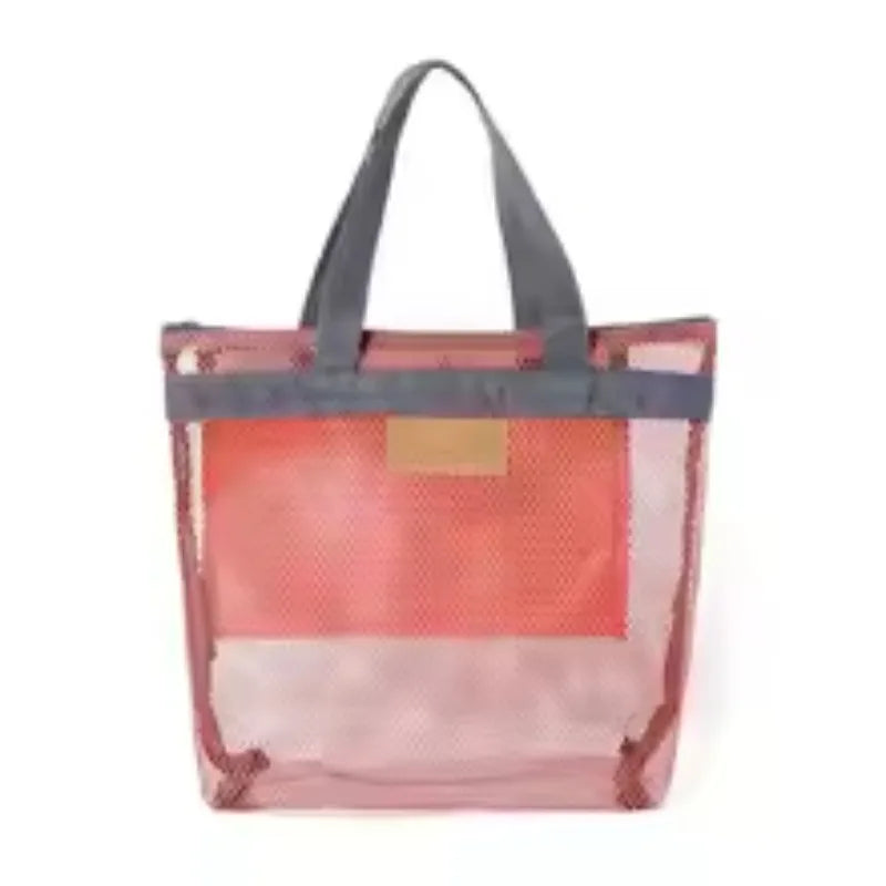 Mesh Beach Tote Bag with Zipper | Quick Dry Shoulder Bag