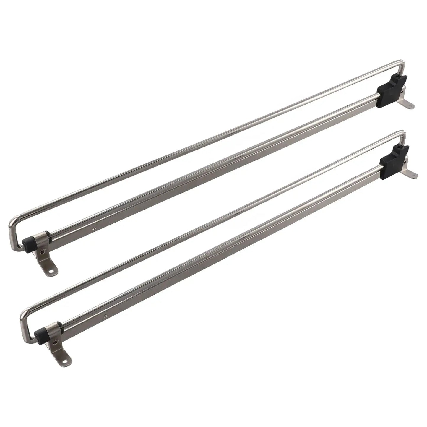 Telescopic Clothes Rods Retractable Pull-out Hanger Mount Wardrobe