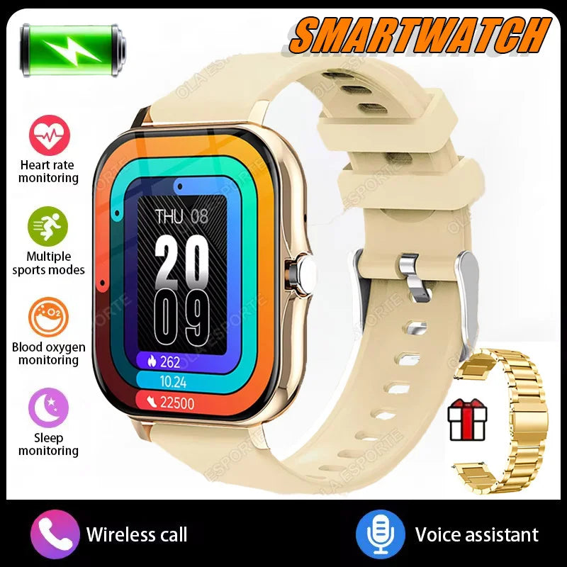 Smart Watch, Wireless calling /dial, Multi -Sport Mode, Calling Reminder And Rejection, SMS Reminder, For iPhone/Andriod Peaceful Pleasures Health and Wellness Rose Go20Szstrap