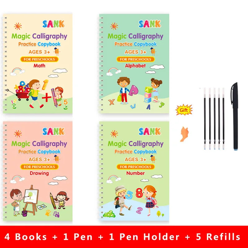 Sank Magic Practice Copybook Pen Preschools Kids Calligraphy English